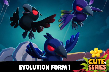 Crow - Shadow Monster Evolution Form 1 - Cute Series