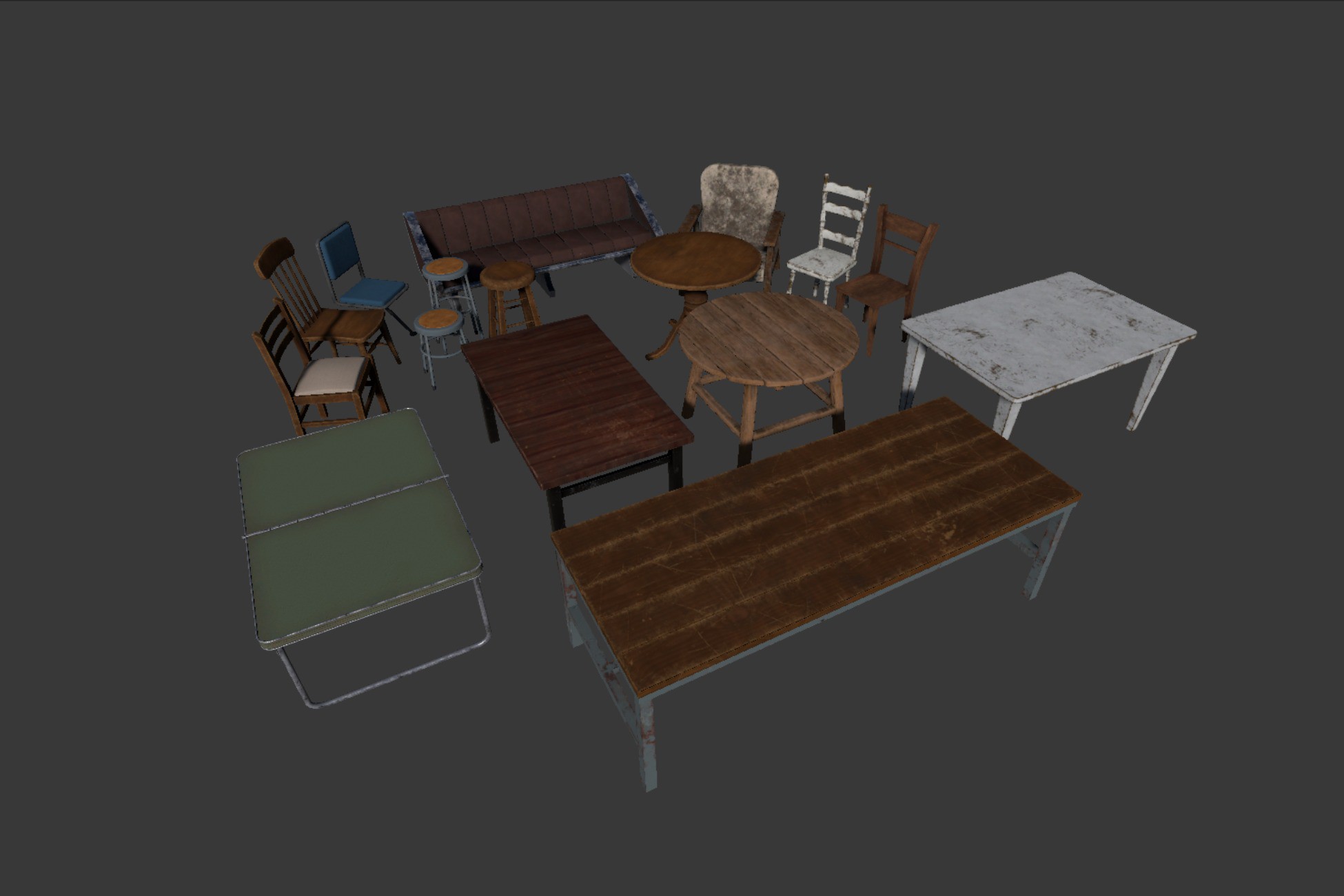 Table In Unity 3D Chairs and Tables | 3D Props | Unity Asset Store