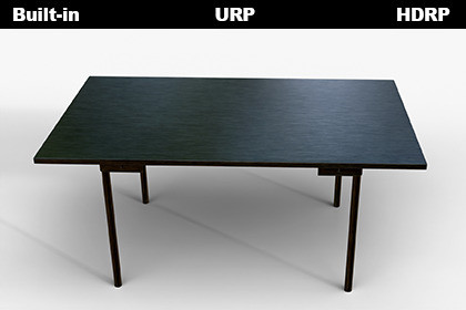 Simple Dark Industrial Black Desk 3d Model