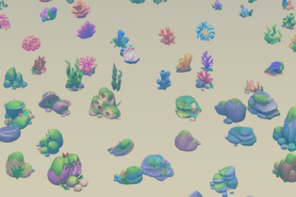 Stylized Underwater Pack — Rocks, Corals & Sea Props