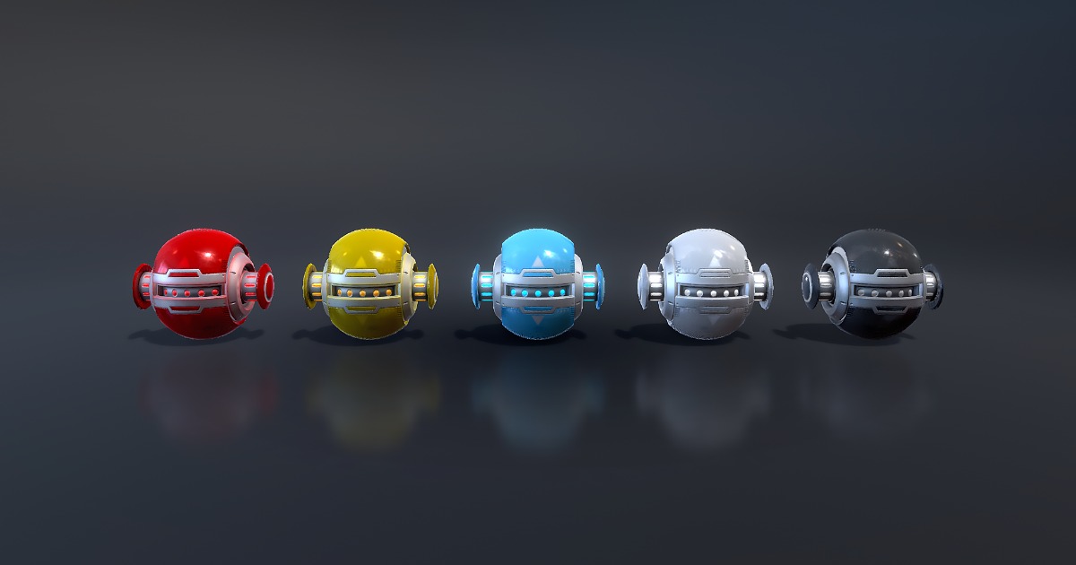 Ball Socket Robot Sci-Fi Robotic Ball | 3D Robots | Unity Asset Store