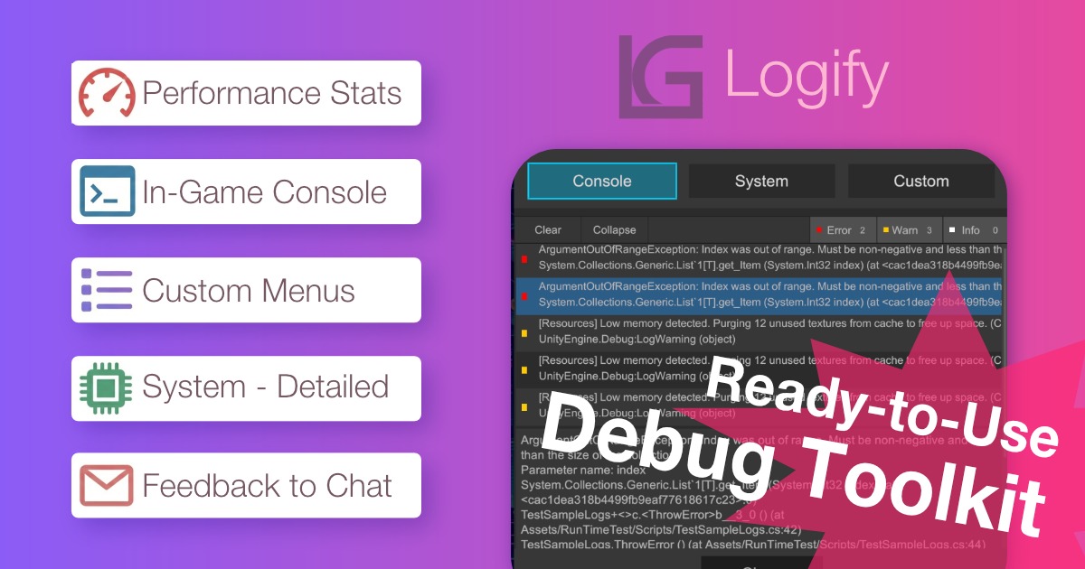 Logify - Professional In-Game Console & Logger | Utilities Tools ...