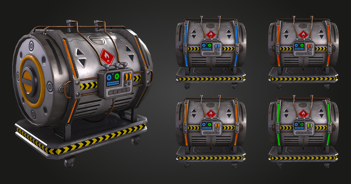 Prop Tank SCI-FI Fuel Tank Vol. 1 | 3D 소품 | Unity Asset Store