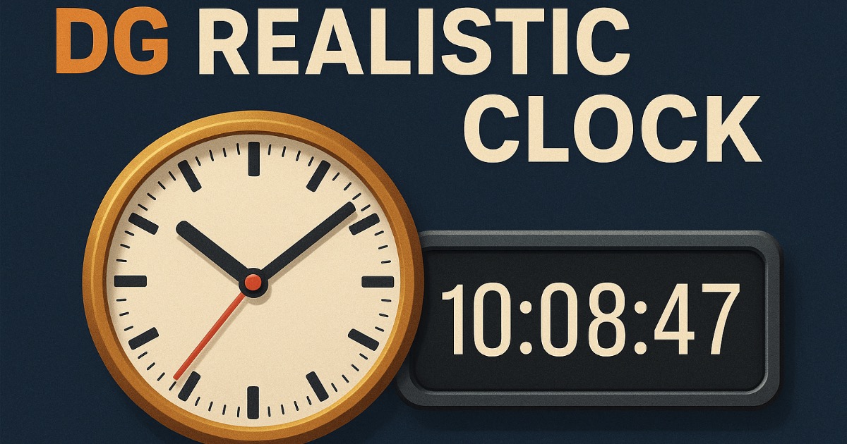 DG Realistic Clock Component | Game Toolkits | Unity Asset Store