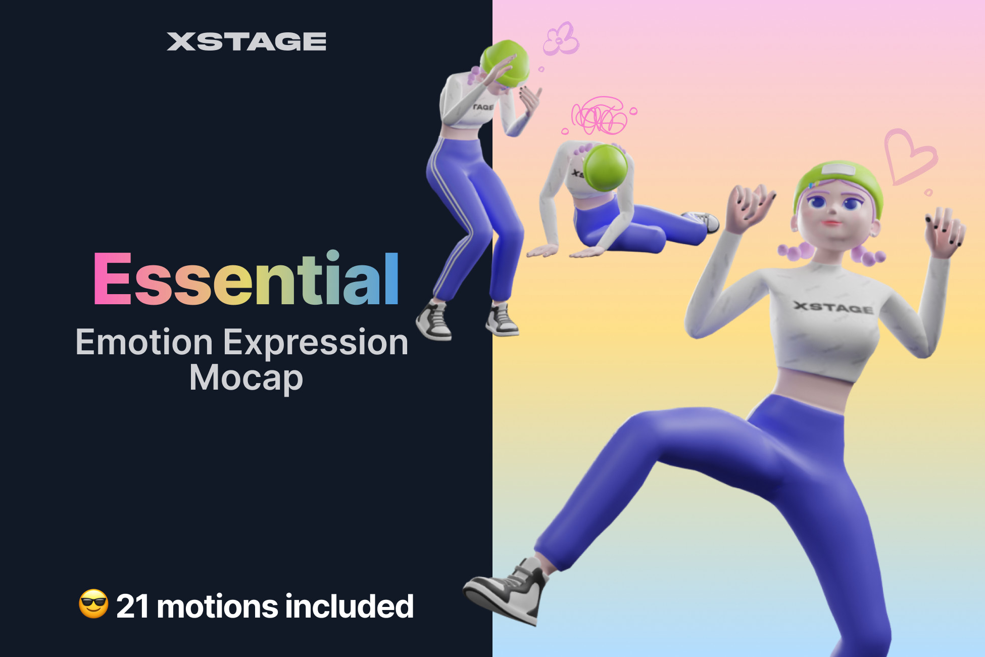 Emote Texture Unity Essential | Emotion Expression Mocap Pack #1 | 3D Animations | Unity ...