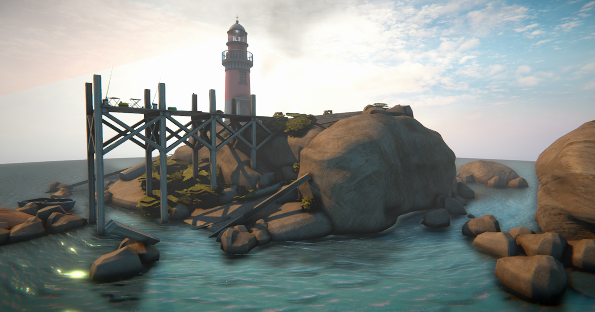 Unity Lighthouse Effect Realistic Beachfront Lighthouse Asset Package | 3D Environments | Unity ...