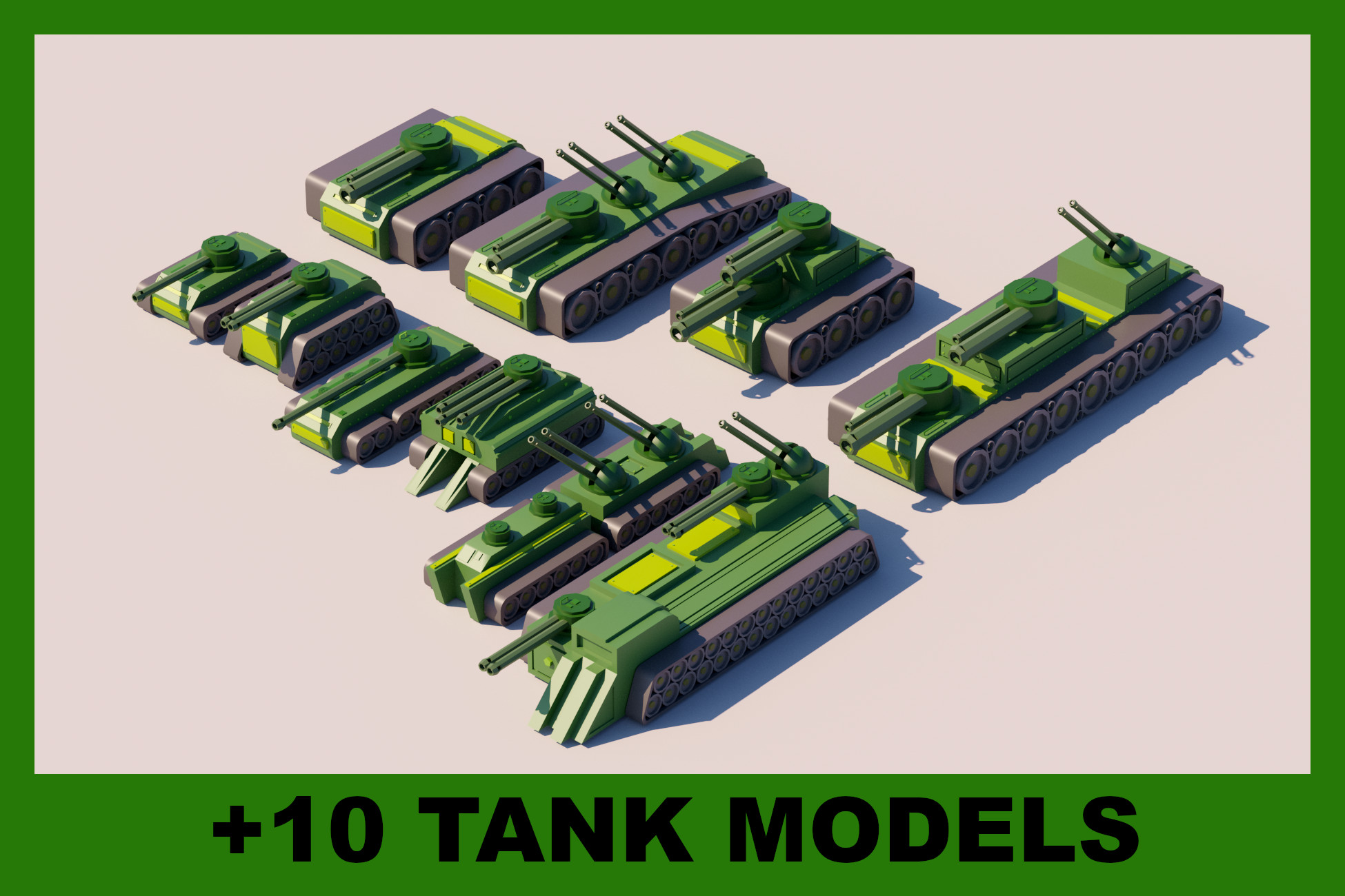 Landed Tank Modle 10 Tanks Asset Pack | 3D Land | Unity Asset Store
