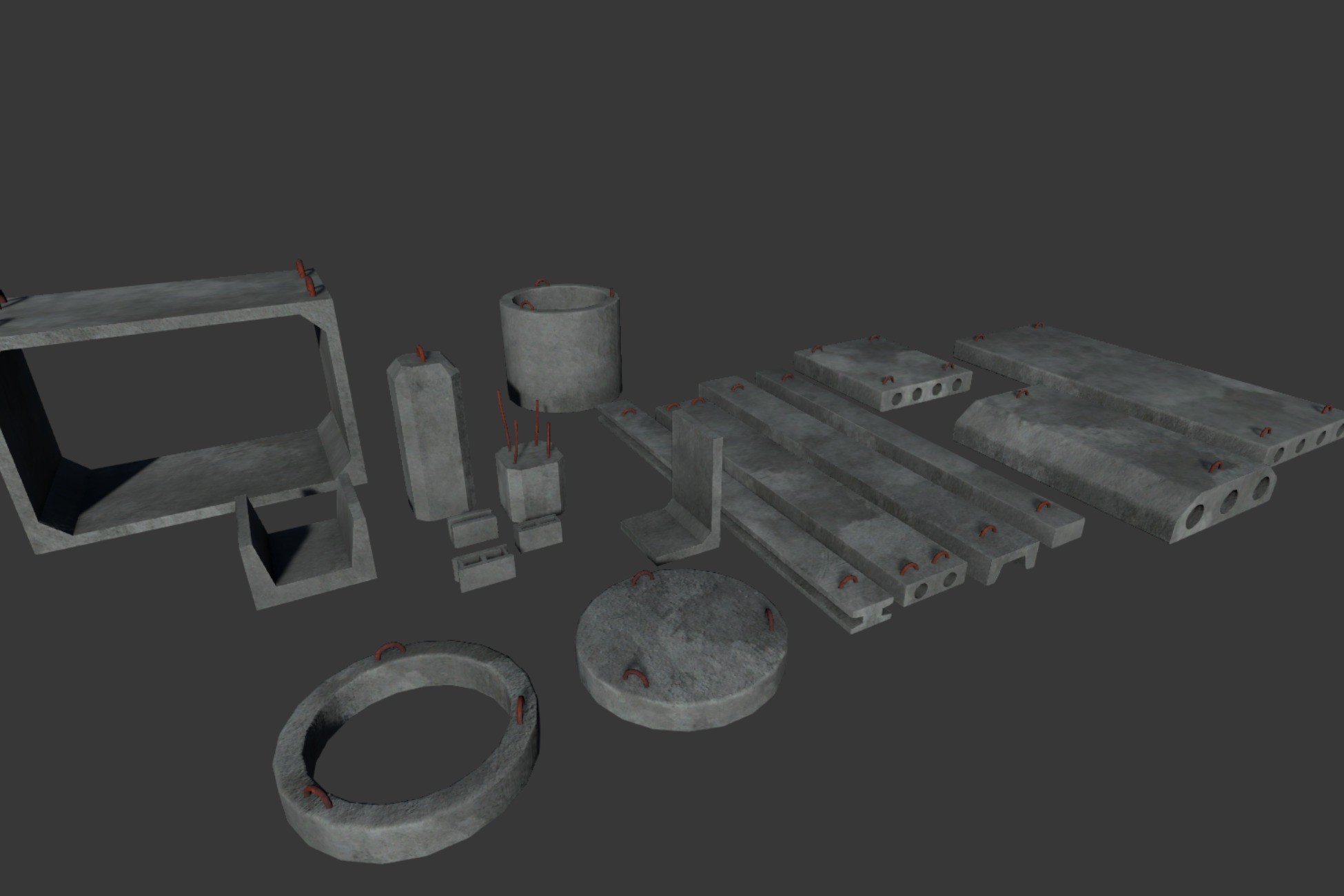 3D Concrete Blocks | 3D Industrial | Unity Asset Store