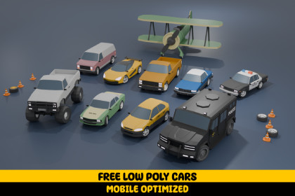 Mobile Optimize-Free Low Poly Cars