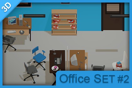 Low-Poly Office Set #2 [+70 Models] [VNB]