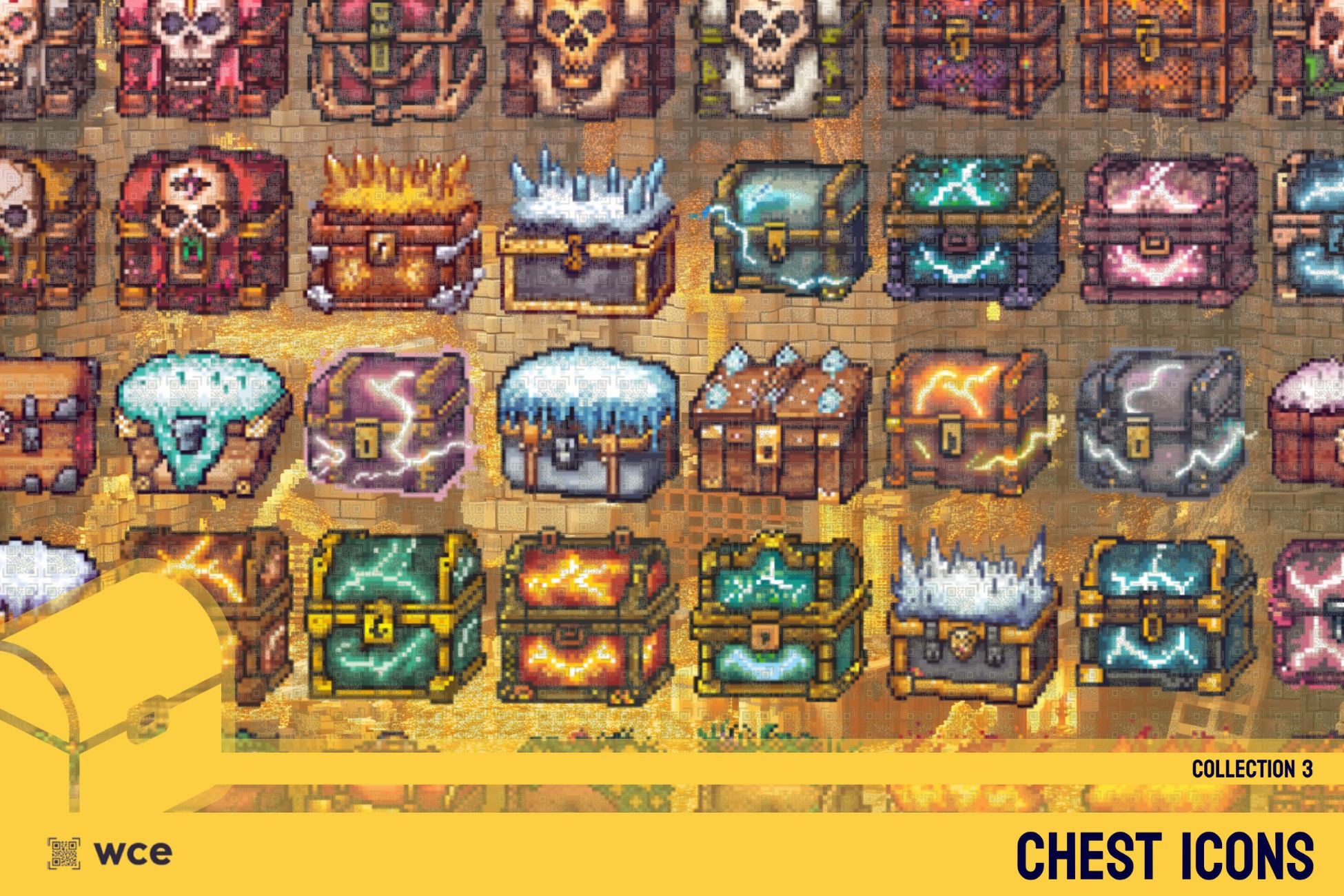 Chest Icons - Collection 3 - 2D Pixel Loot and Treasure Resources ...