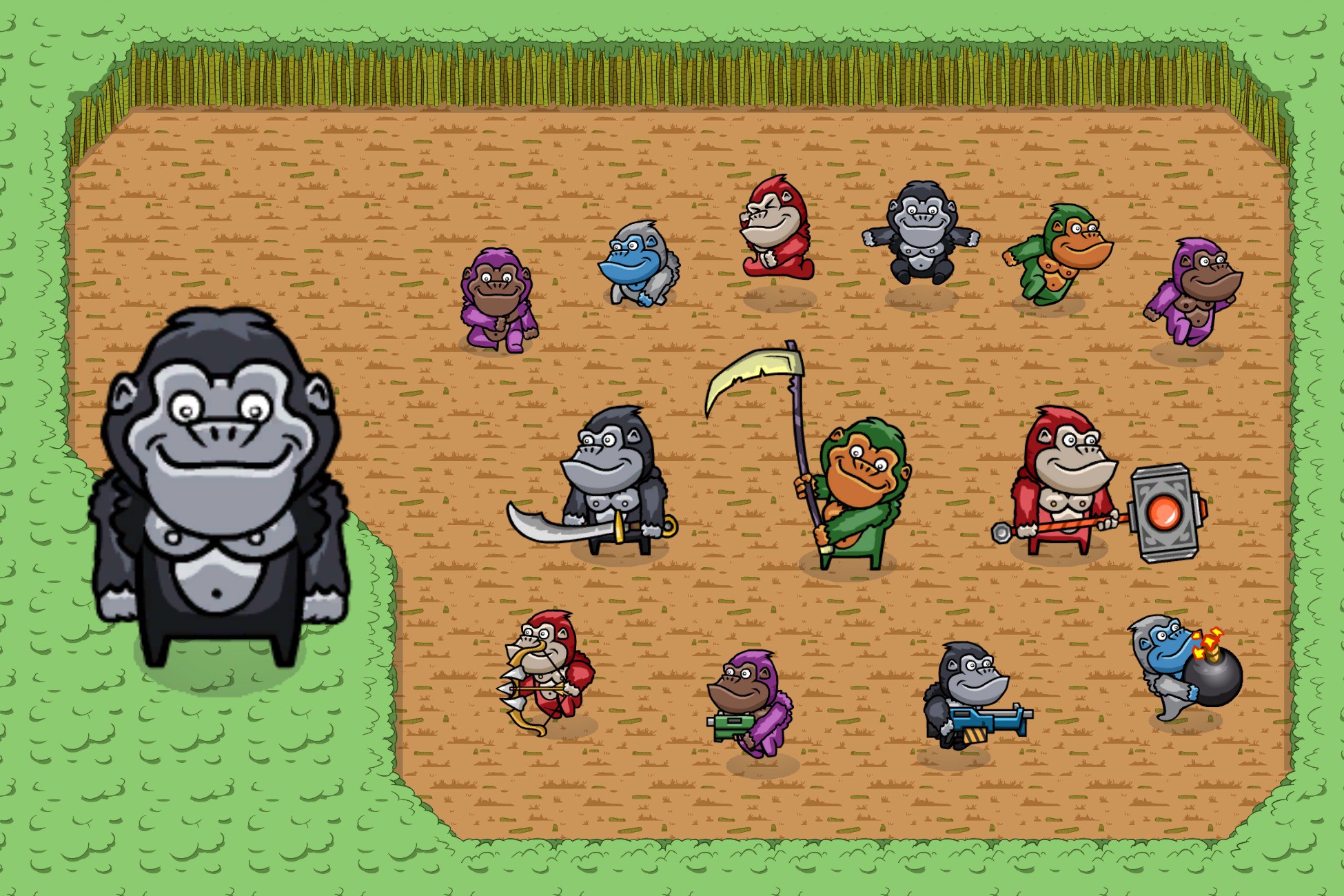 2D Character - Gorilla | 2D キャラクター | Unity Asset Store