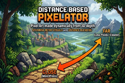 Distance Based Pixalator - 3D Scenes to Pixels