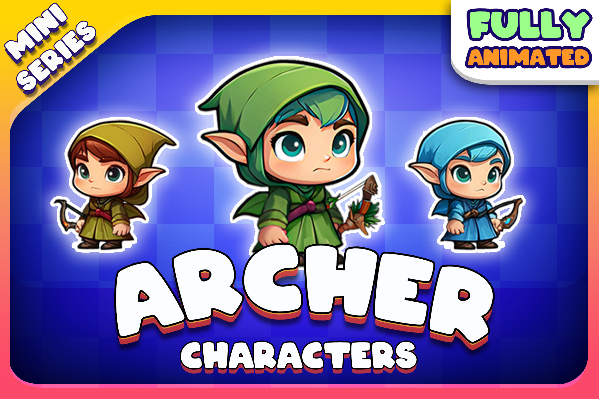 Unity Arch Cartoon The Archer 2D Animated Character (Spriter) | 2D Characters | Unity ...