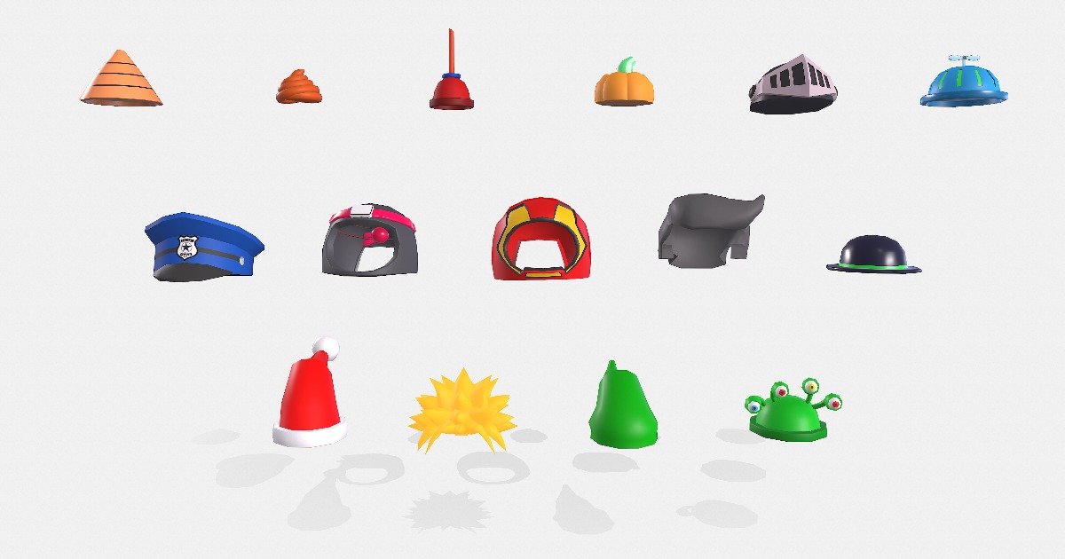 Ultimate Cartoon Hats Pack | 3D Clothing | Unity Asset Store