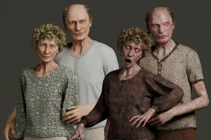 Grandparents Old Man and Woman