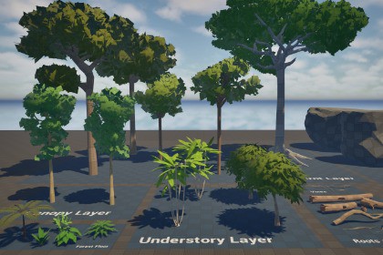 Jungle Blockout Prototyping Pack - Rainforest Environment Assets