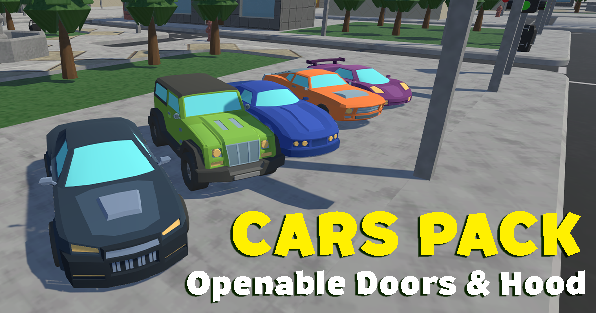Cars Pack | Openable Doors & Hood | Hypercasual | 3D Land | Unity Asset ...