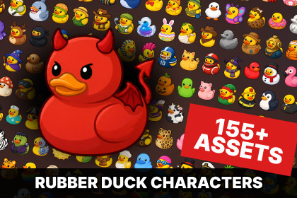 Rubber Ducks Costumes Animals Professions Holidays Characters Icons Pack