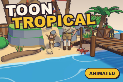 Toon Tropical: Stylized Island & Dig Site Pack