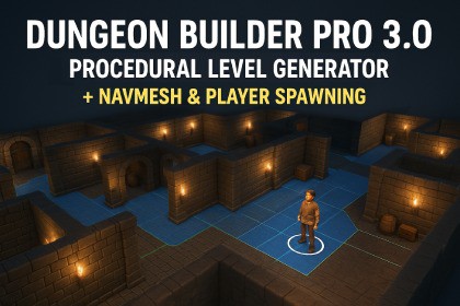 Dungeon Builder Pro 3.0 – Procedural Level Generator with NavMesh & Spawner