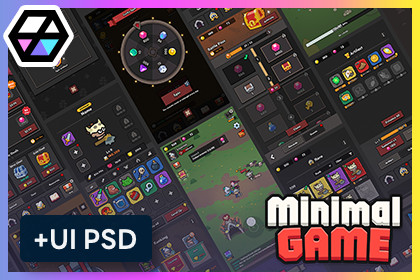 GUI Pro - Minimal Game Dark(+PSD)