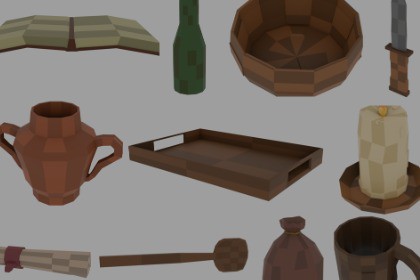 Low Poly Stylized Items Pack