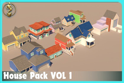 10 Low Poly House Pack Vol 1