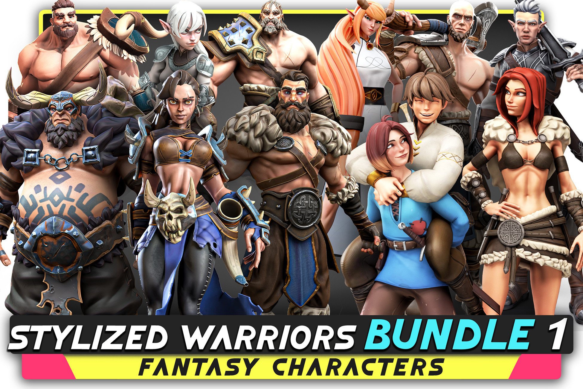 12 In 1 Mega Bundle - Stylized Characters Warriors - #68