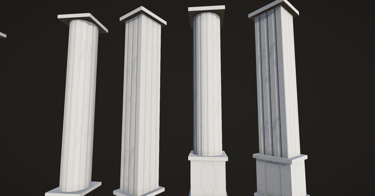 PBR Columns | 2D Concrete | Unity Asset Store