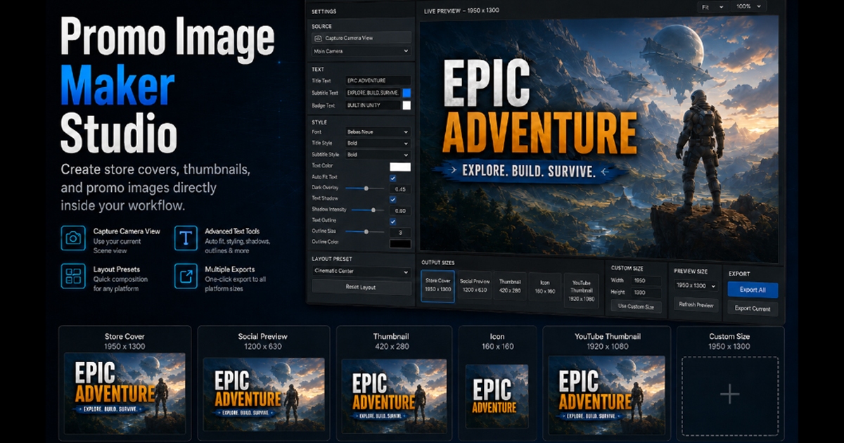 Promo Image Maker Studio | Utilities Tools | Unity Asset Store
