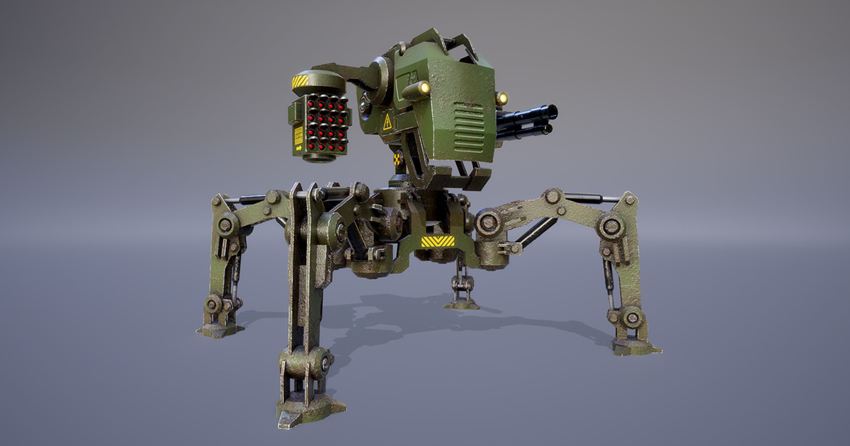 SCI FI: LIGHT QUADRUPED MECH | 3D Robots | Unity Asset Store