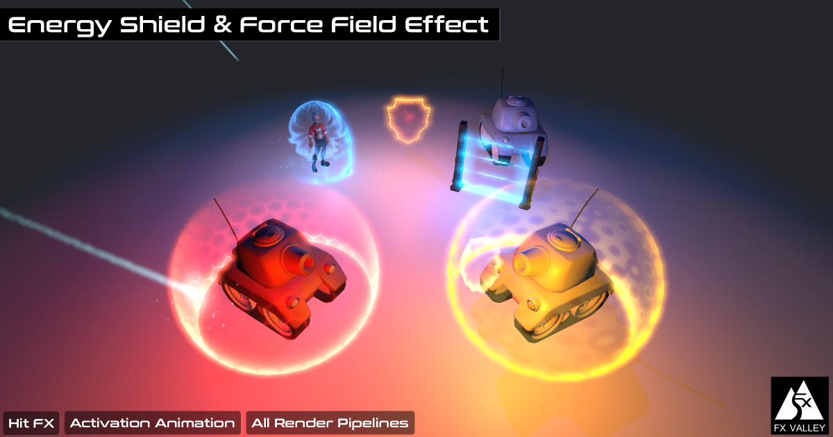 Energy Shield & Force Field Effect v2 with Hit FX and Activation ...