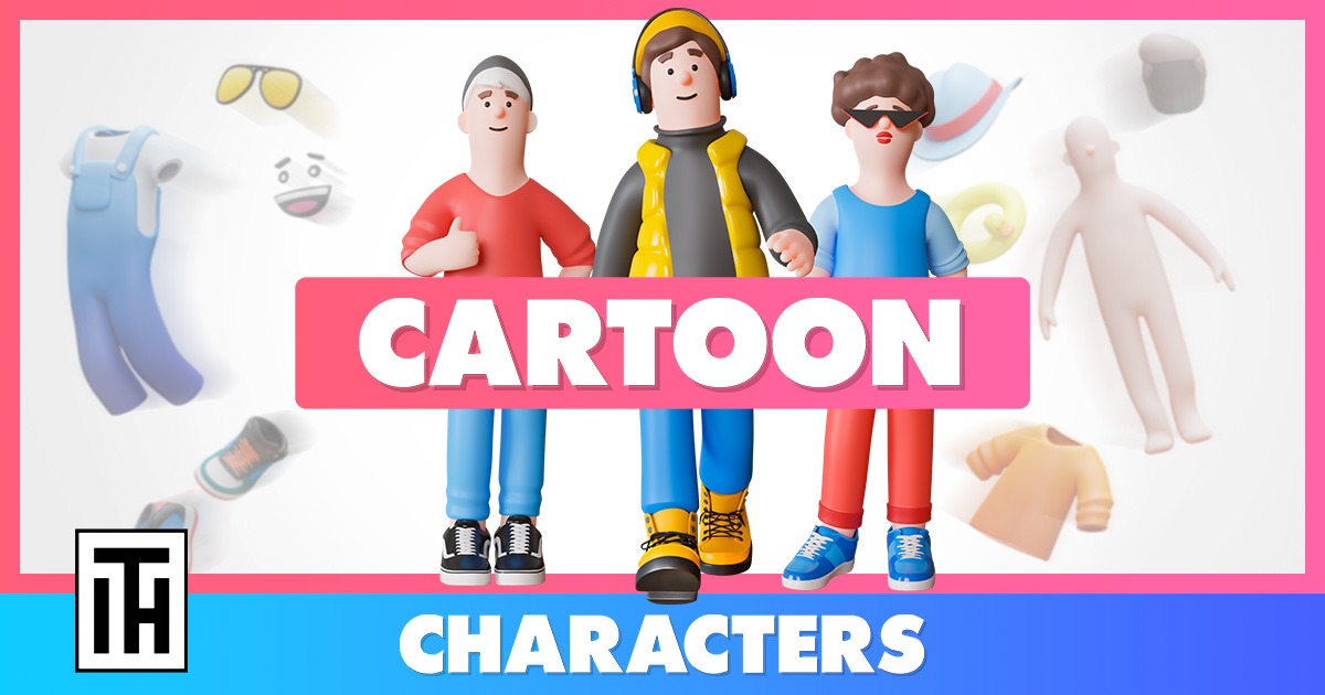 Cartoon Characters - Animated Low Poly 3D Models | 3D 人形角色 | Unity ...