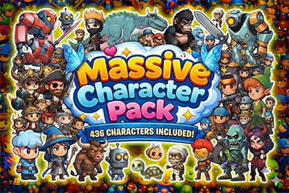 Massive Game Character Pack - 436 Characters