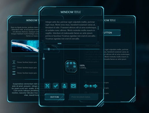 Unity Holo Window Holo UI for UGUI | 2D GUI | Unity Asset Store