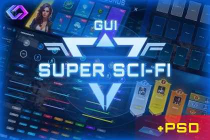 Super Sci-Fi Complete UI Pack(+PSD)