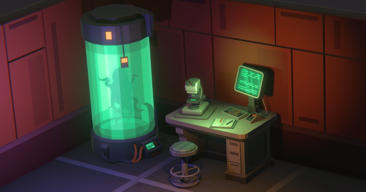 FREE Demo: Low Poly Sci-Fi Laboratory 2 / Cosmic Retro