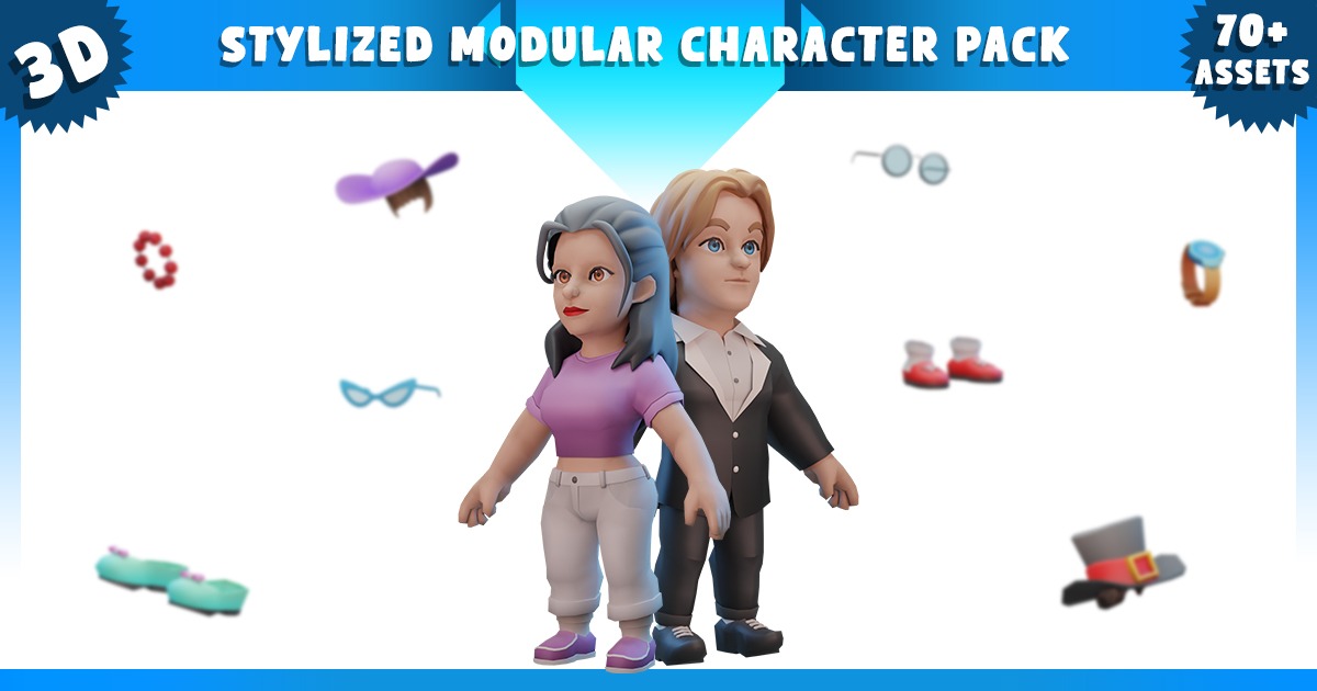 Stylized Modular Character pack | 3D Characters | Unity Asset Store