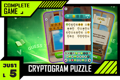 Cryptogram Puzzle – Word & Letter Template