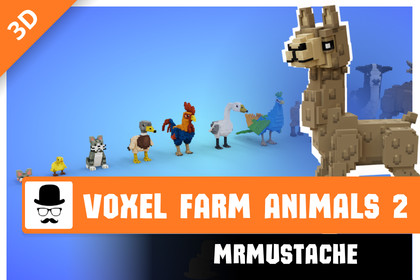 Voxel Farm Animals Pack 2