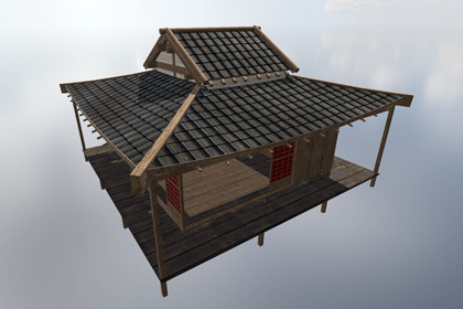 Wooden Asian Building