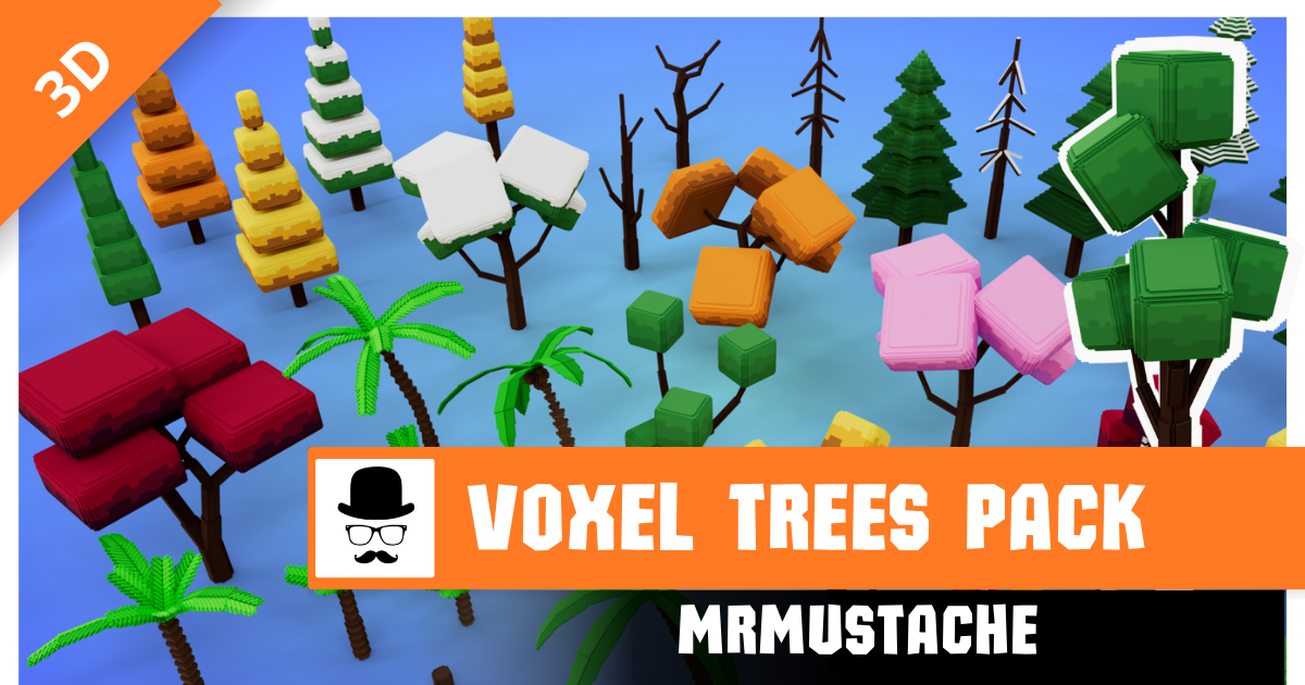 Voxel Stylized Tree Pack - 3D Low Poly Nature Assets | 3D Trees | Unity ...