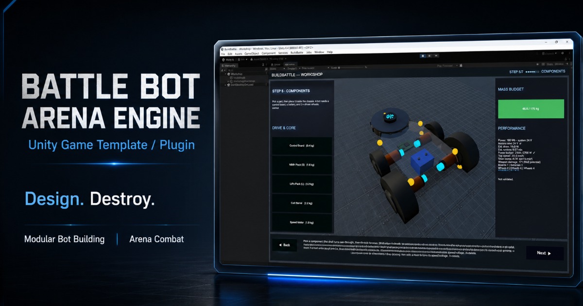 Battle Bot Arena Engine: Design. Destroy. | Systems | Unity Asset Store