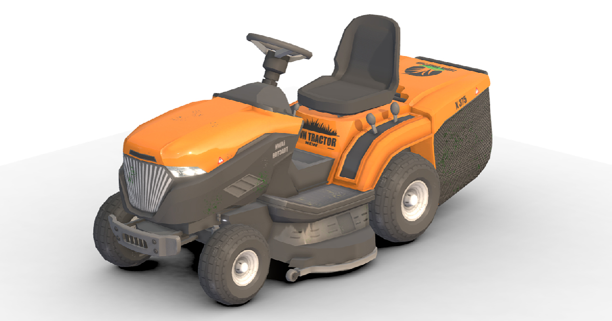 Lawn Tractor Low Poly | 3D Land | Unity Asset Store