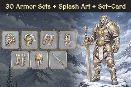 30 Legendary Armor Sets - 200 Fantasy Icons [512x512 HD]