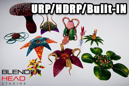 Alien Plants - Xeno Flora 3D Vegetation Asset Pack URP/HDRP/Built-In Compatible