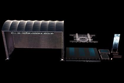 Arena Stage Venue Props Pack – Modular 3D Event Stage, Truss, Lighting