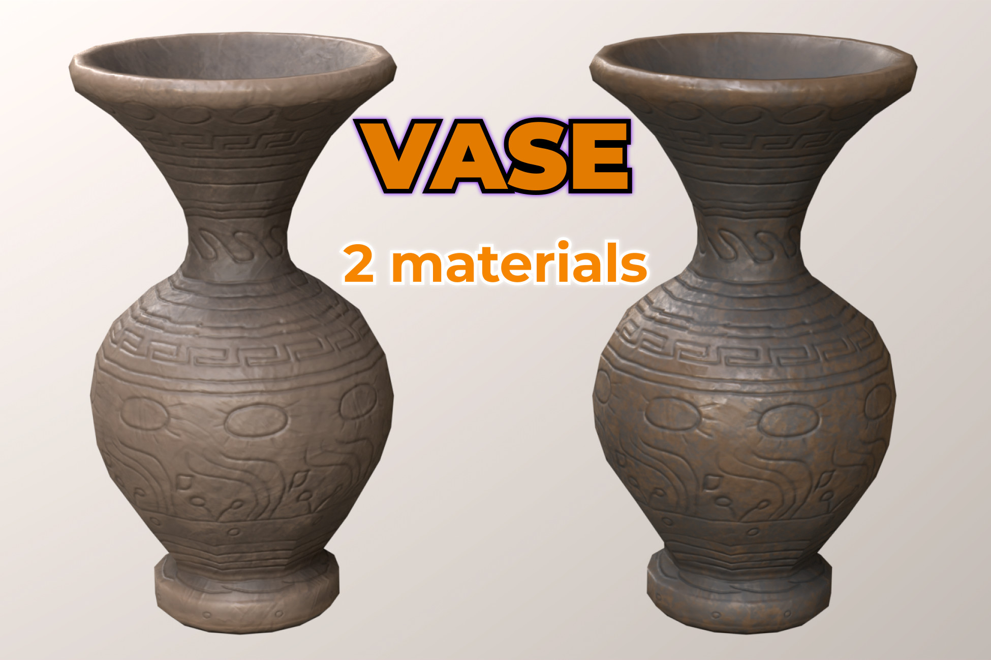 Ancient Vase Clay Ceramic Ornate Prop Container | 3D Interior | Unity ...