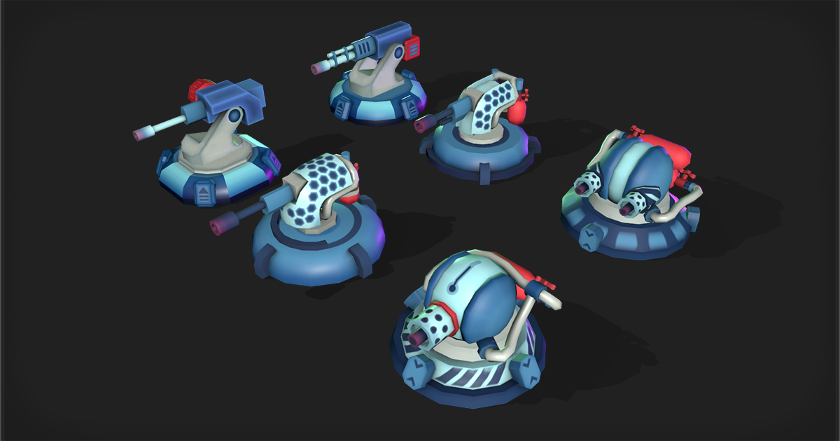 Unity 2d Block Turret SCI-Fi Turret Pack | 3D Sci-Fi | Unity Asset Store